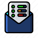 icon, color, survey mail, email, communication