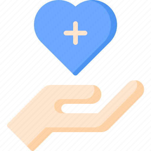 Service, medical, healthcare, hand, hearth icon - Download on Iconfinder