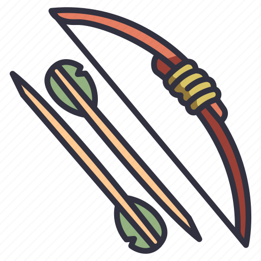 Bow, arrow, survival, hunting, outdoor, nature, adventure icon - Download on Iconfinder