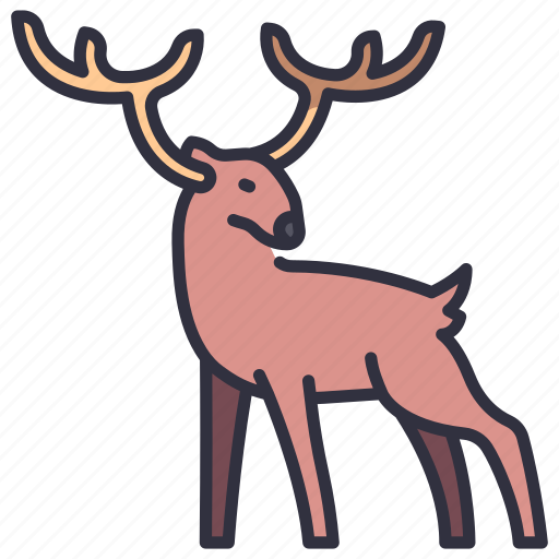 Deer, forest, nature, wildlife, animal, horns icon - Download on Iconfinder