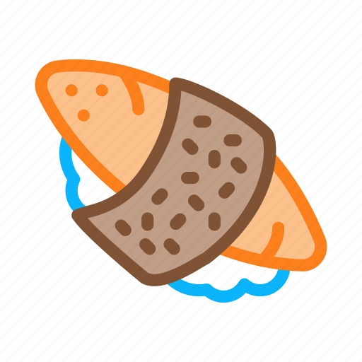 Cheese, cooked, fish, meat, rice, roll, sushi icon - Download on Iconfinder