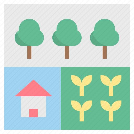 Allocate, farmhouse, land, use, zone icon - Download on Iconfinder