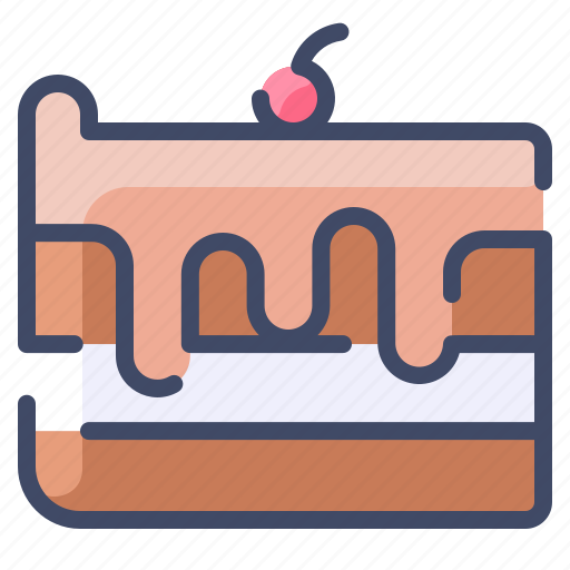 Cake, cherry, chocolate, dessert, food, sweet icon - Download on Iconfinder