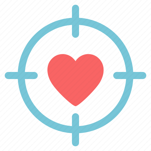 Aim, target, goal, focus, heart, love, valentine icon - Download on Iconfinder