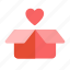 box, gift, present, heart, love, valentine 