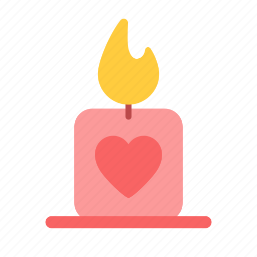 Candle, fire, light, heart, love, valentine icon - Download on Iconfinder