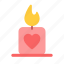 candle, fire, light, heart, love, valentine 