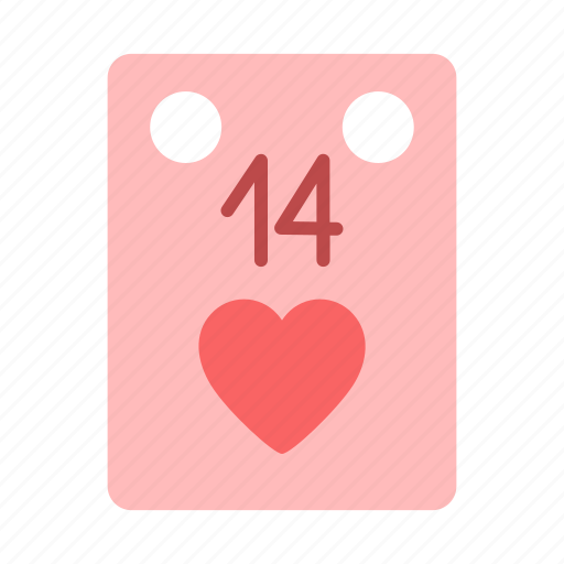 Date, heart, love, valentines, day, calendar, february icon - Download on Iconfinder