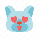 dog, emoji, in, love, eyes, hearts, animal, valentine