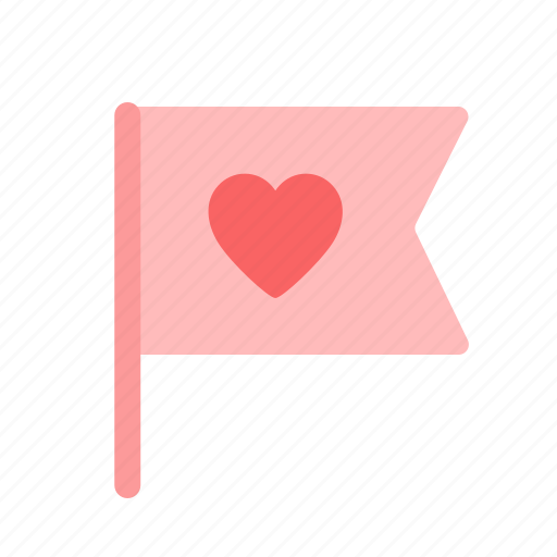 Flag, love, valentine, flagpole, place icon - Download on Iconfinder