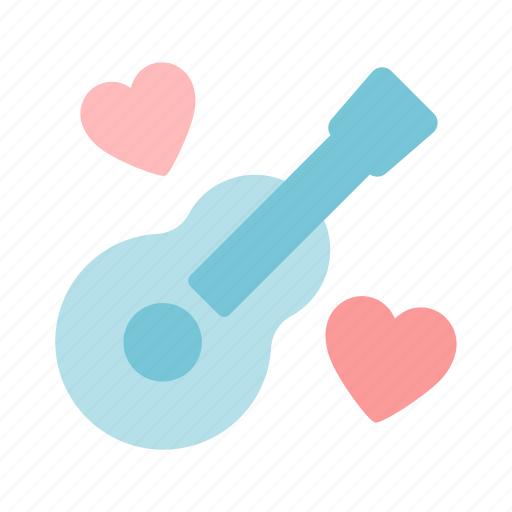 Guitar, music, melody, romance, sound, heart, love icon - Download on Iconfinder
