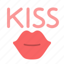 kiss, letters, lips, heart, love, valentine