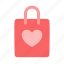 paperbag, shop, heart, love, valentine 