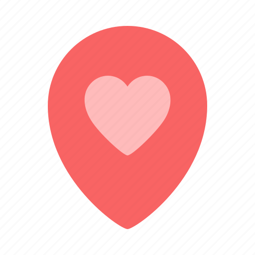 Pin, location, gps, place, love, heart icon - Download on Iconfinder