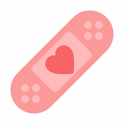 Plaster, care, bandage, treatment, heart icon - Download on Iconfinder