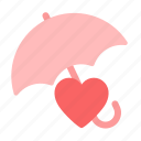 umbrella, inshure, insurance, family, heart