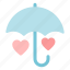 umbrella, safety, insurance, couple, hearts 