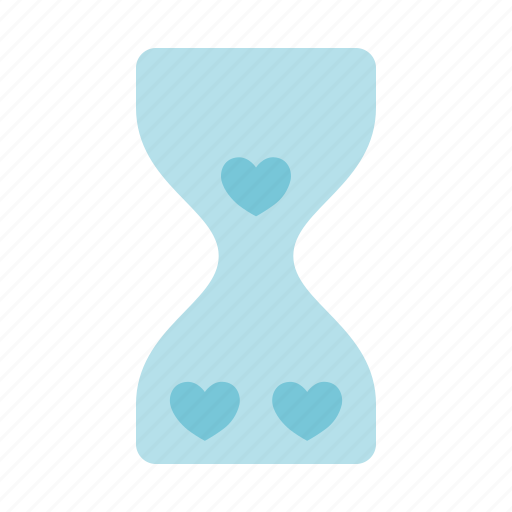 Wait, hourglss, timer, romance, hearts icon - Download on Iconfinder
