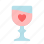 wine, glass, goblet, heart, love, valentine 