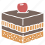 cake, cake slice, cherry, cherry cake, chocolate, chocolate cake, dessert 