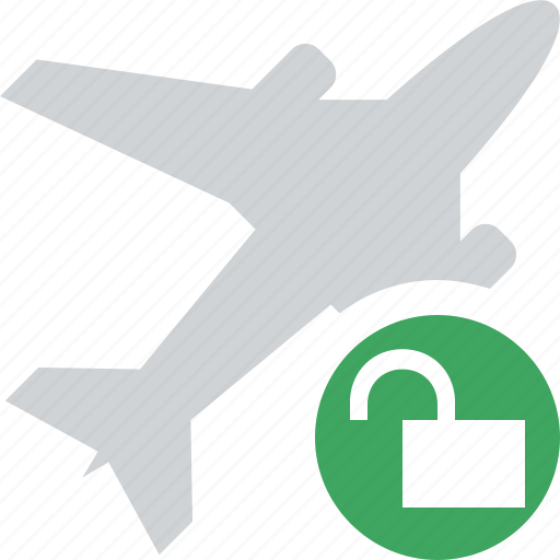Airplane, flight, plane, transport, travel, unlock icon - Download on Iconfinder