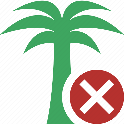 Cancel, palmtree, travel, tree, tropical, vacation icon - Download on Iconfinder