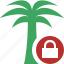 lock, palmtree, travel, tree, tropical, vacation 