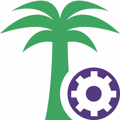 Palmtree, settings, travel, tree, tropical, vacation icon - Download on Iconfinder