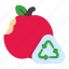 apple, ecology, food, recycle, recycling, trash, waste 