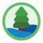 pinetree, nature, badge, tree, weather, winter 
