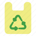 bag, plastic, recycle, reusable, arrow