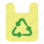 bag, plastic, recycle, reusable, arrow 