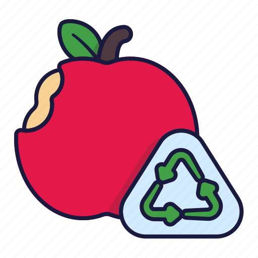 Apple, ecology, food, recycle, recycling, trash, waste icon - Download on Iconfinder