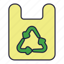 bag, plastic, recycle, reusable, arrow