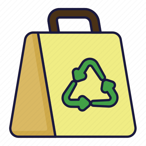 Bag, recycle, recycling, reusable, shopping, marketplace icon - Download on Iconfinder