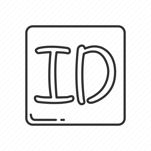 Capital letter id, emoji, id, id symbol, identity card, squared id, identity icon - Download on Iconfinder