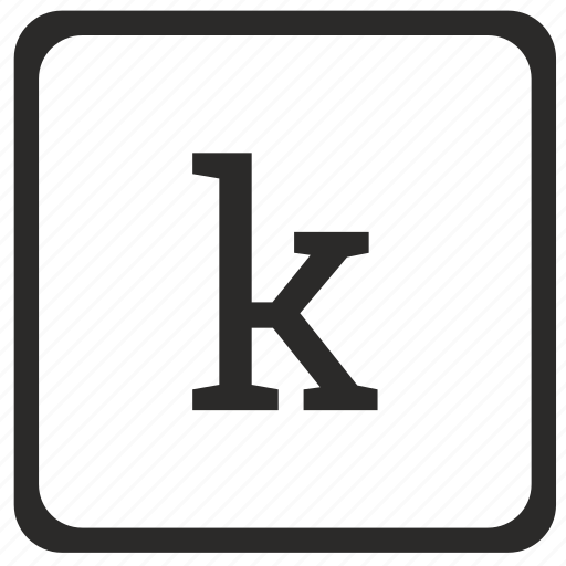 K, keyboard, latin, letter, lowcase icon - Download on Iconfinder