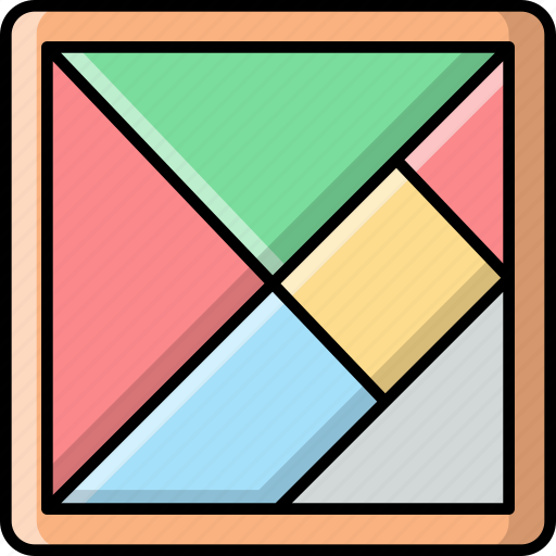 Tangram, puzzle, polygons, board game icon - Download on Iconfinder