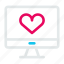 computer, heart, monitoring, pc, screen, technology 