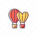 hot air, balloons, flying, aerial