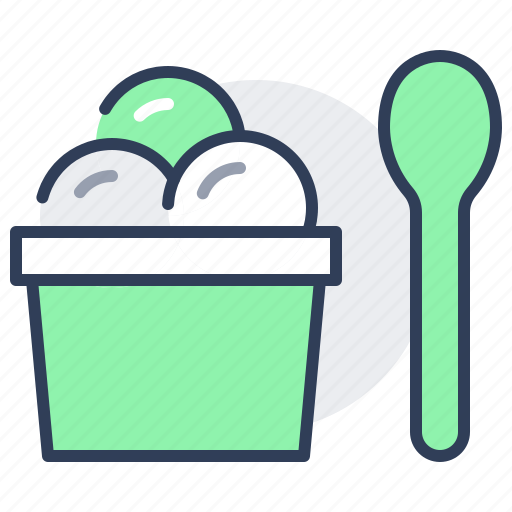 Ice, cream, spoon, cup, bucket icon - Download on Iconfinder