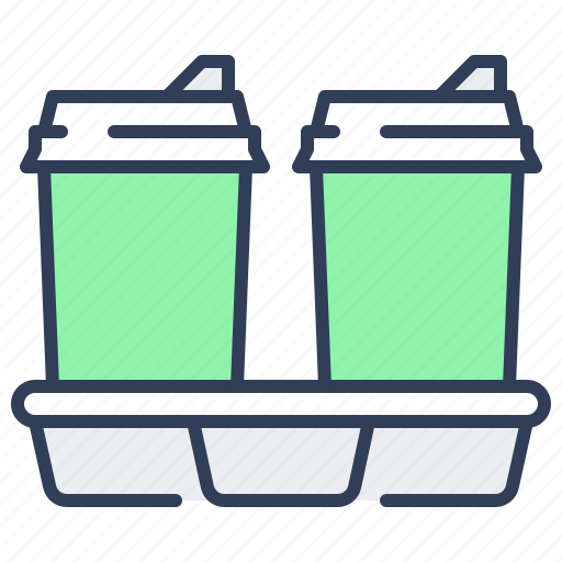 Take, away, coffee, two, cups, drink icon - Download on Iconfinder