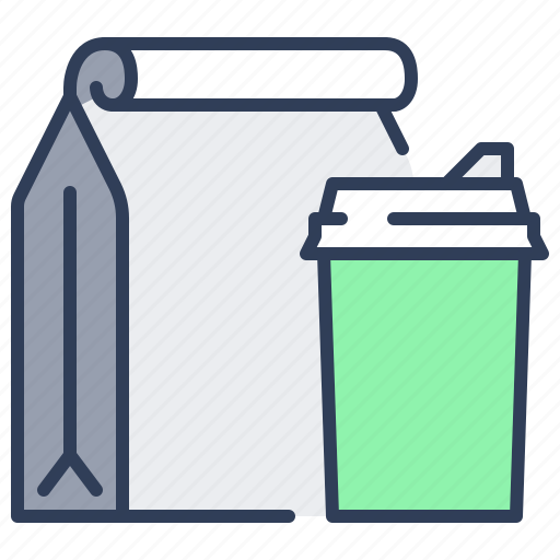 Take, away, food, drink, bag, packing icon - Download on Iconfinder