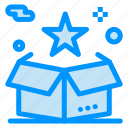 box, delivery, package, star, surprize