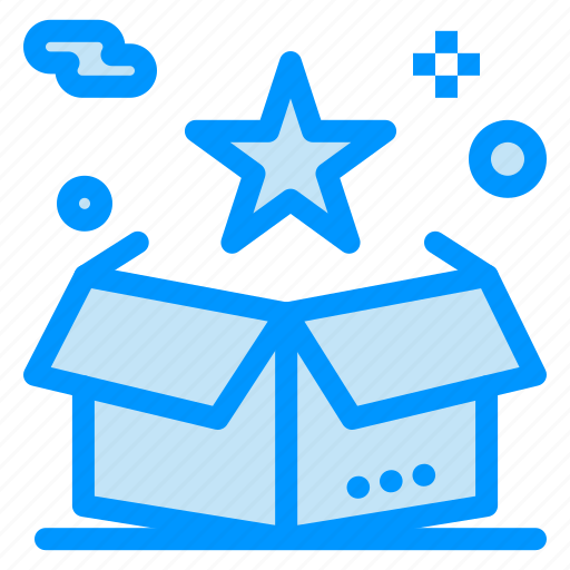 Box, delivery, package, star, surprize icon - Download on Iconfinder