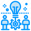 bulb, idea, setting, solution, team