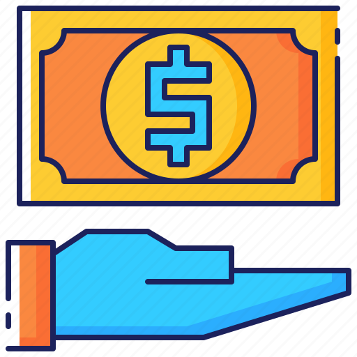 Bill, business, currency, dollar, hand, loan, money icon - Download on Iconfinder