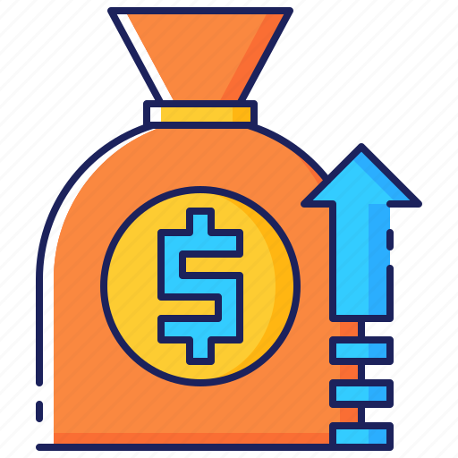 Arrow, bag, business, finance, growth, money, up icon - Download on Iconfinder