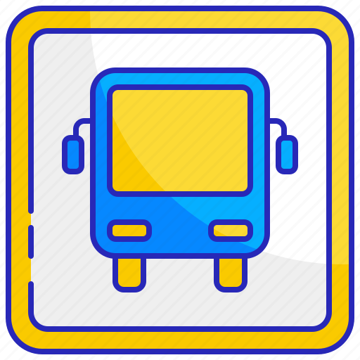 Blue, bus, display, gold, transport, transportation, white icon - Download on Iconfinder