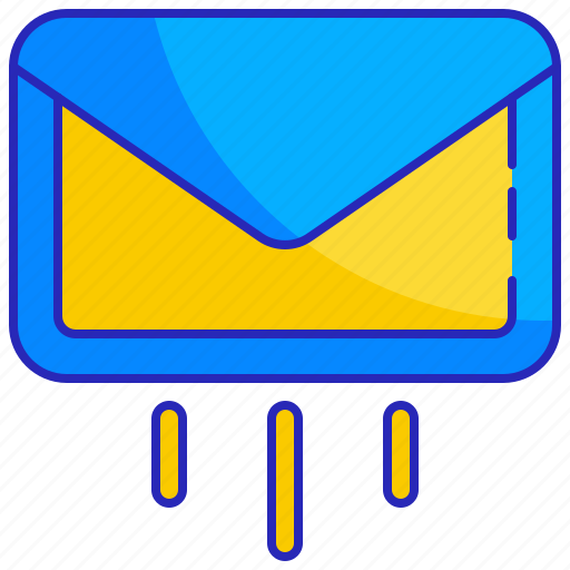 Advertising, blue, direct, envelope, gold, letter, mail icon - Download on Iconfinder